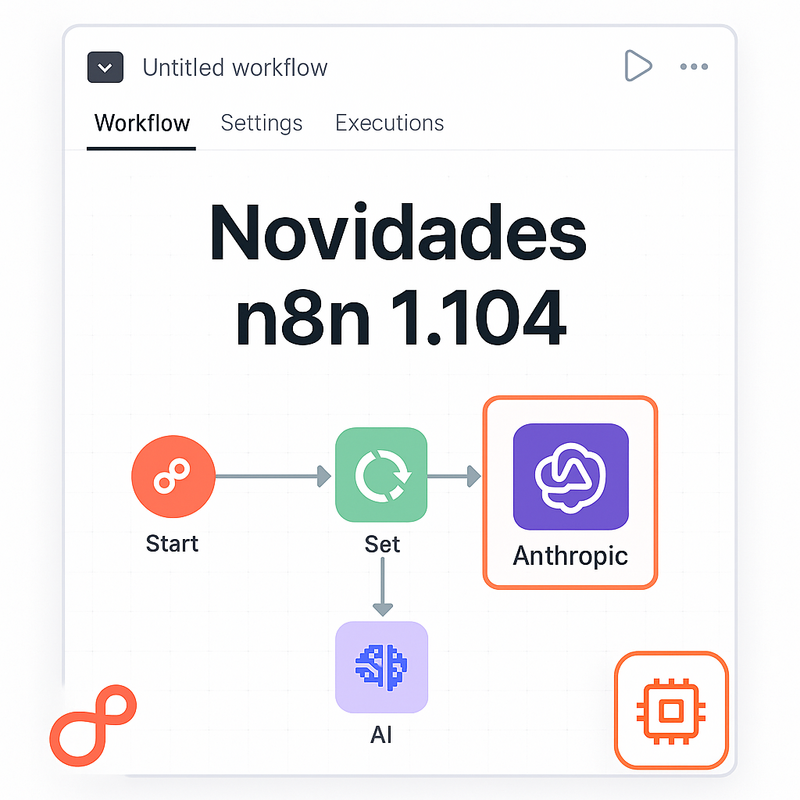 Novidades n8n 1.104: novo node Anthropic, correções e melhorias