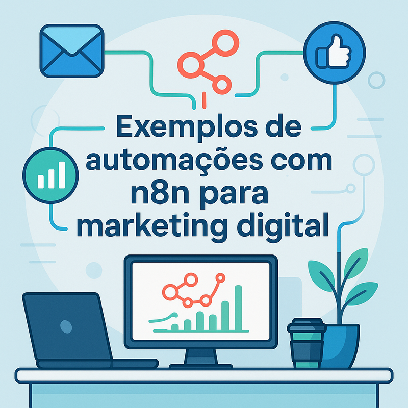 Exemplos de automações com n8n para marketing digital: prático e eficiente