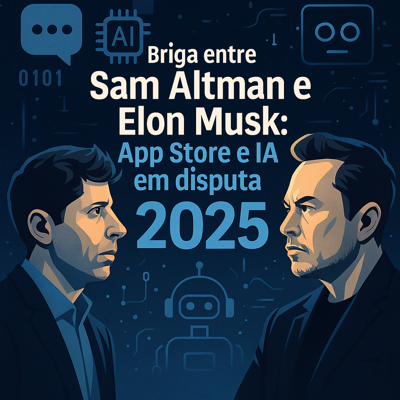 Briga entre Sam Altman e Elon Musk: App Store e IA em disputa em 2025