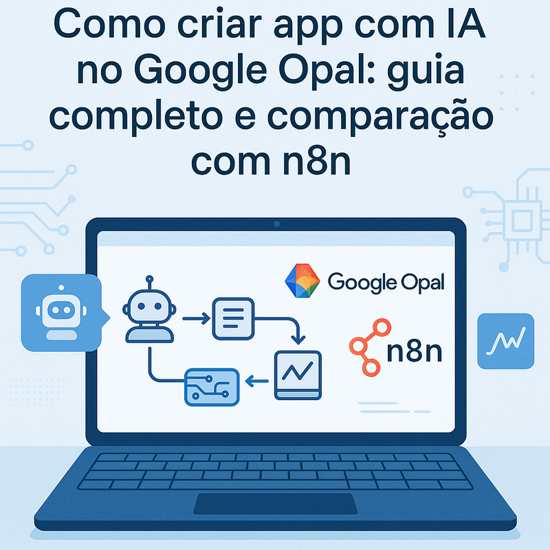 Como criar app com IA no Google Opal: guia completo e comparação com n8n