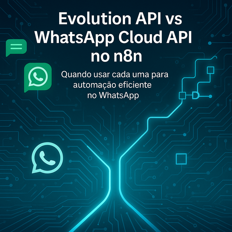 Evolution API vs WhatsApp Cloud API no n8n: quando usar cada uma?