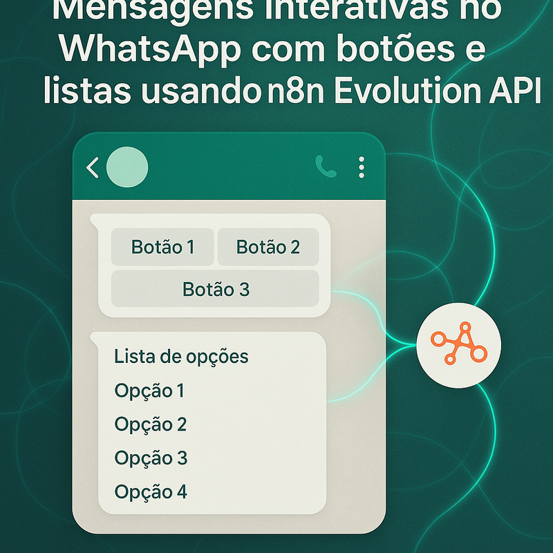 Mensagens interativas no WhatsApp com botões e listas usando n8n Evolution API