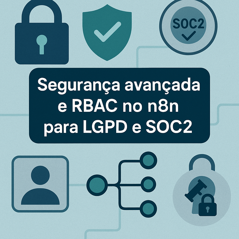 Como implementar segurança avançada e RBAC no n8n para LGPD e SOC2