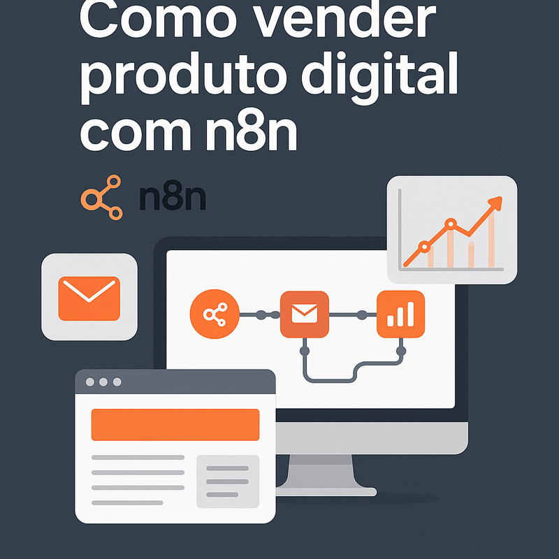 Como vender produto digital com n8n: páginas, e-mails e métricas