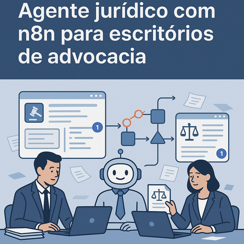 Agente jurídico com n8n para escritórios de advocacia: automação da triagem, coleta de documentos e atualizações