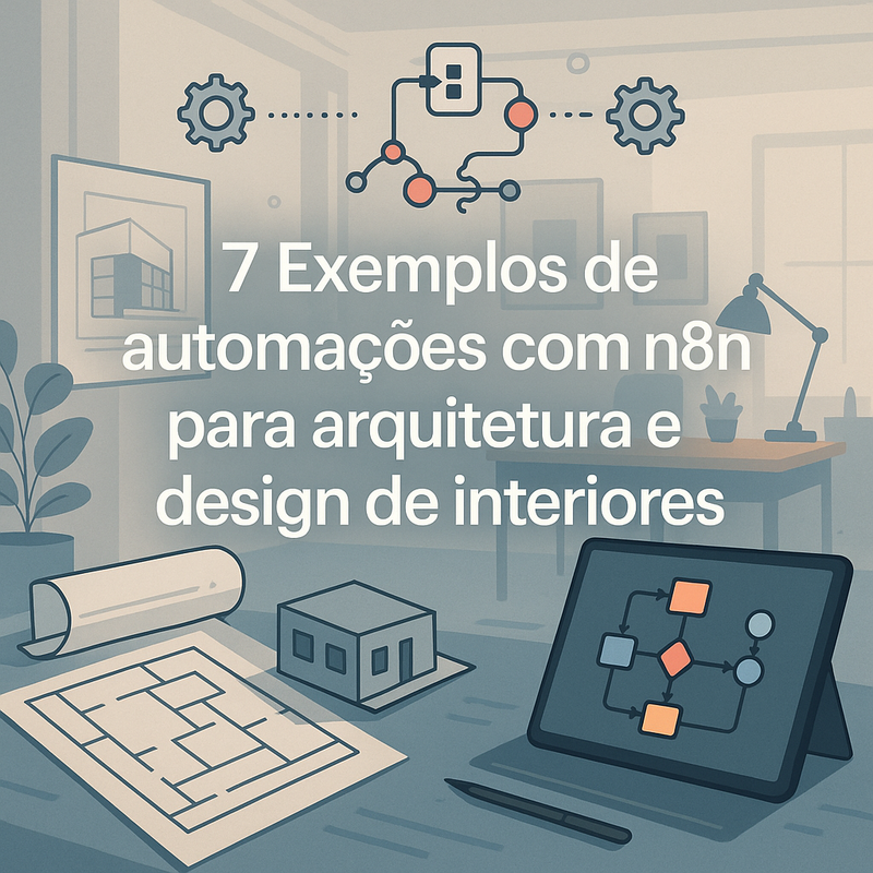 7 Exemplos de automações com n8n para arquitetura e design de interiores