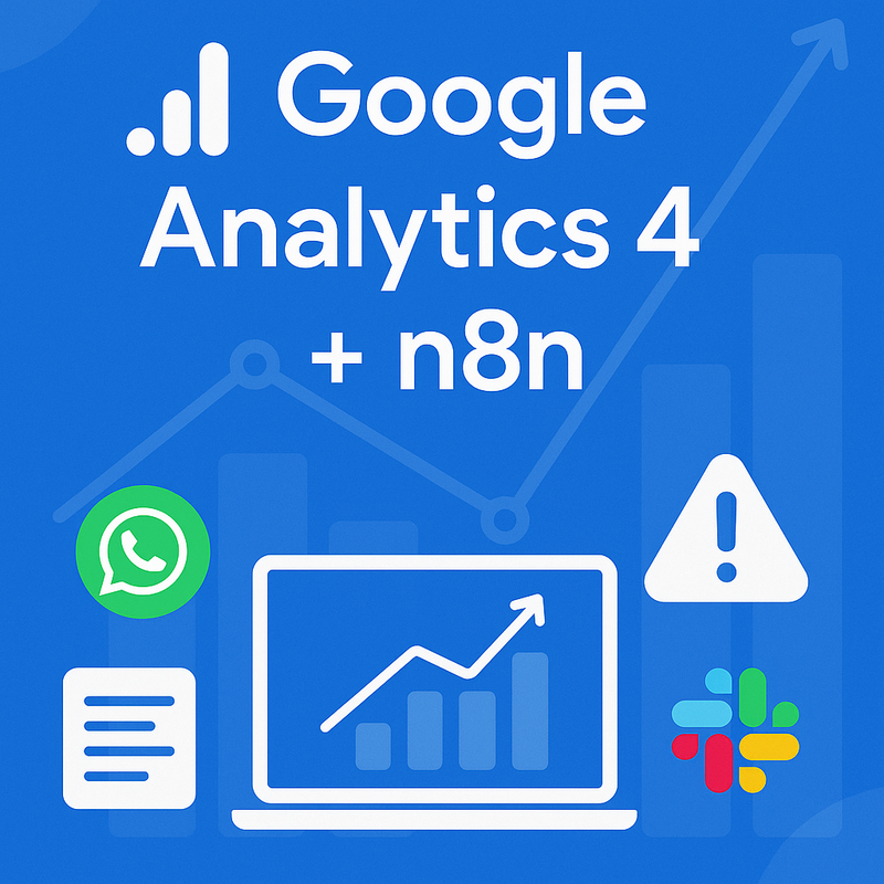 Google Analytics 4 + n8n: Como criar alertas de tráfego e enviar relatórios para WhatsApp e Slack