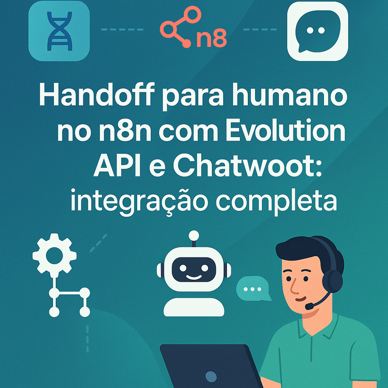 Handoff para humano no n8n com Evolution API e Chatwoot: integração completa