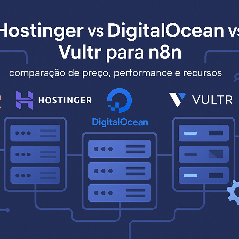 Hostinger vs DigitalOcean vs Vultr para n8n: comparação de preço, performance e recursos