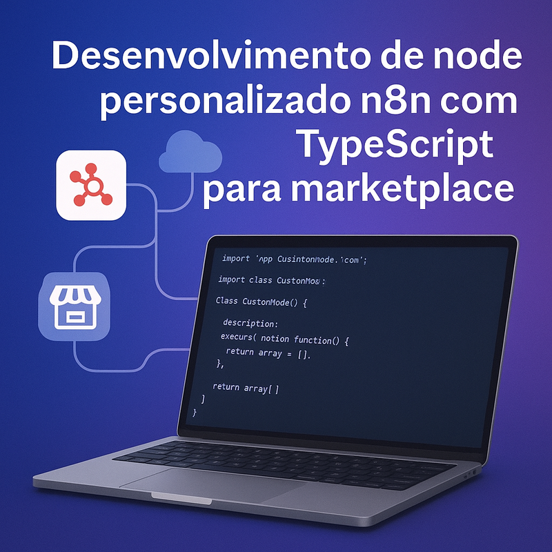Desenvolvimento de node personalizado n8n com TypeScript para marketplace