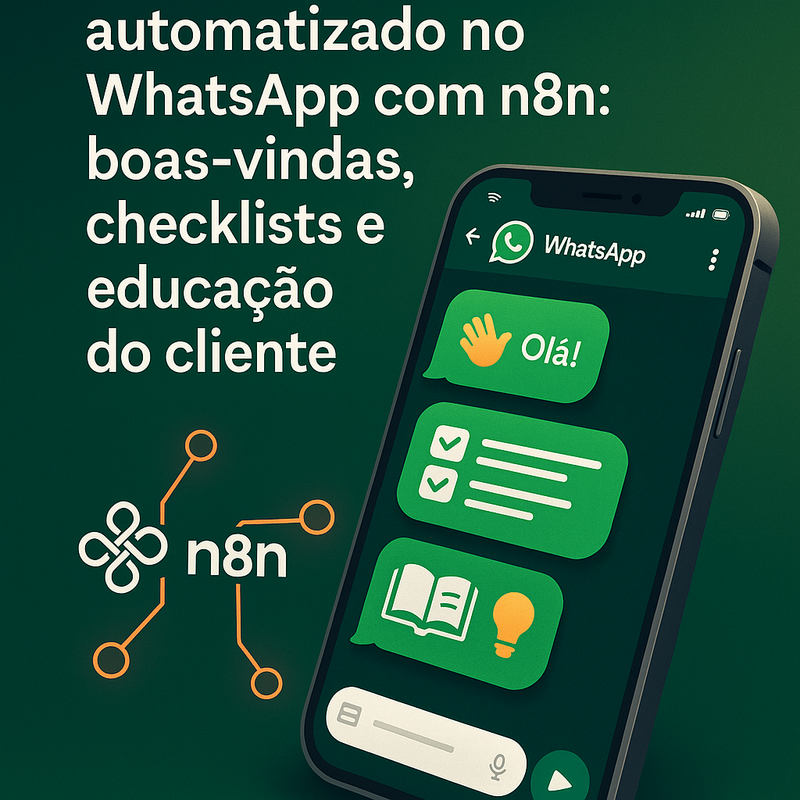 Como criar um onboarding automatizado no WhatsApp com n8n: boas-vindas, checklists e educação do cliente