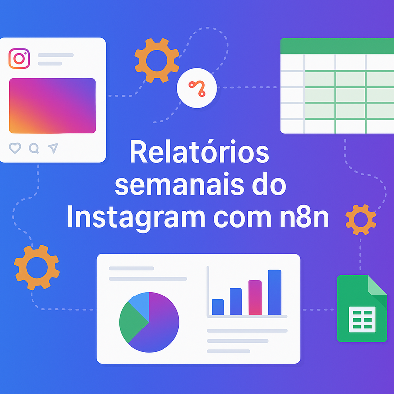 Como criar relatórios semanais de desempenho do Instagram com n8n e Google Sheets