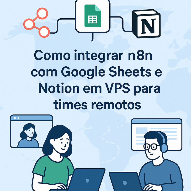 Como integrar n8n com Google Sheets e Notion em VPS para times remotos