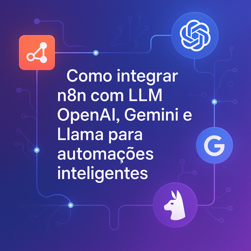 Como integrar n8n com LLM OpenAI, Gemini e Llama para automações inteligentes