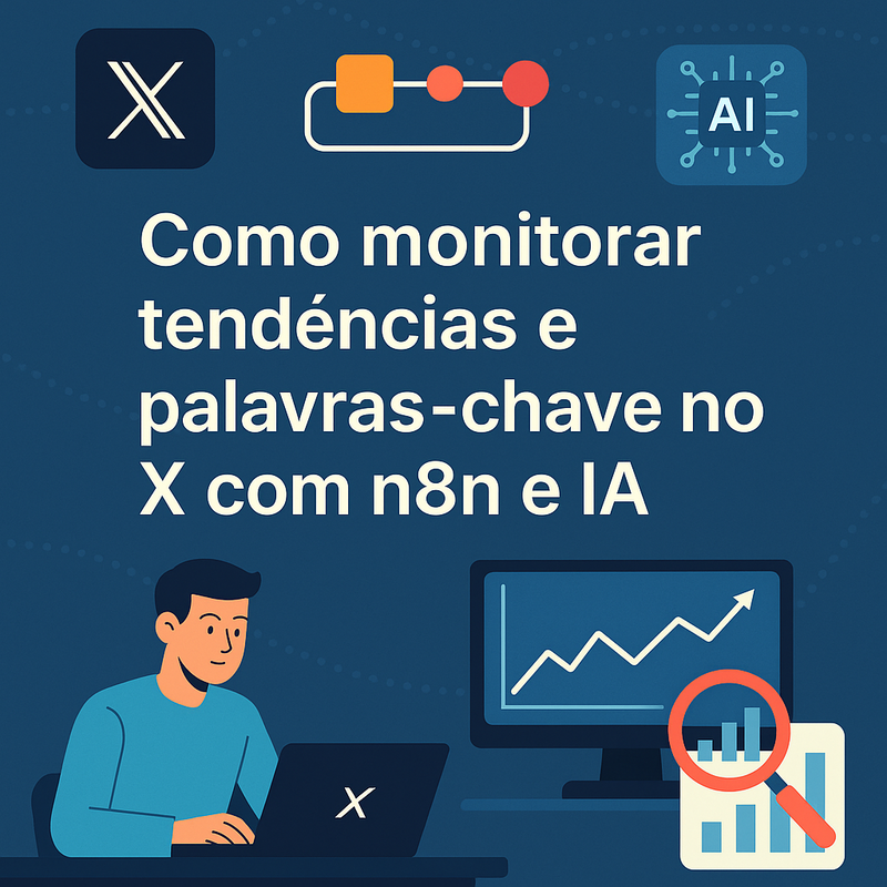 Como monitorar tendências e palavras-chave no X com n8n e IA