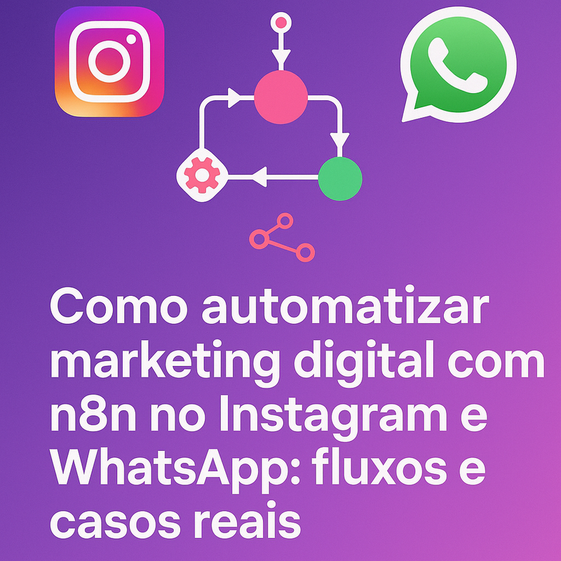 Como automatizar marketing digital com n8n no Instagram e WhatsApp: fluxos e casos reais