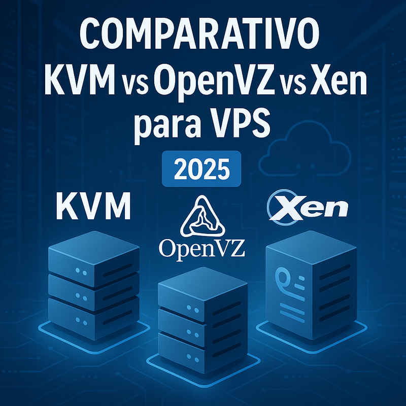 Comparativo KVM vs OpenVZ vs Xen para VPS: qual escolher em 2025?