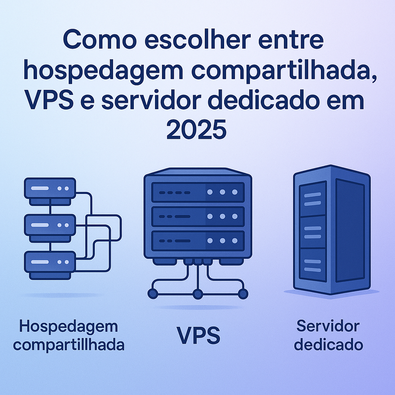 Como escolher entre hospedagem compartilhada, VPS e servidor dedicado em 2025