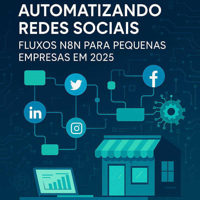 Fluxos n8n para automatizar redes sociais em pequenas empresas em 2025: exemplos práticos