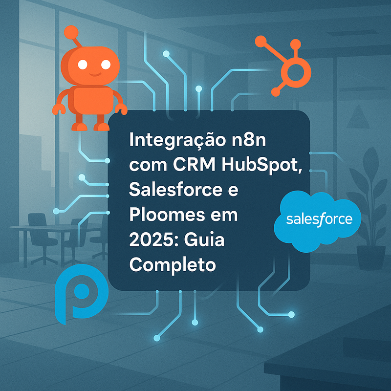 Integração n8n com CRM HubSpot, Salesforce e Ploomes em 2025: guia completo