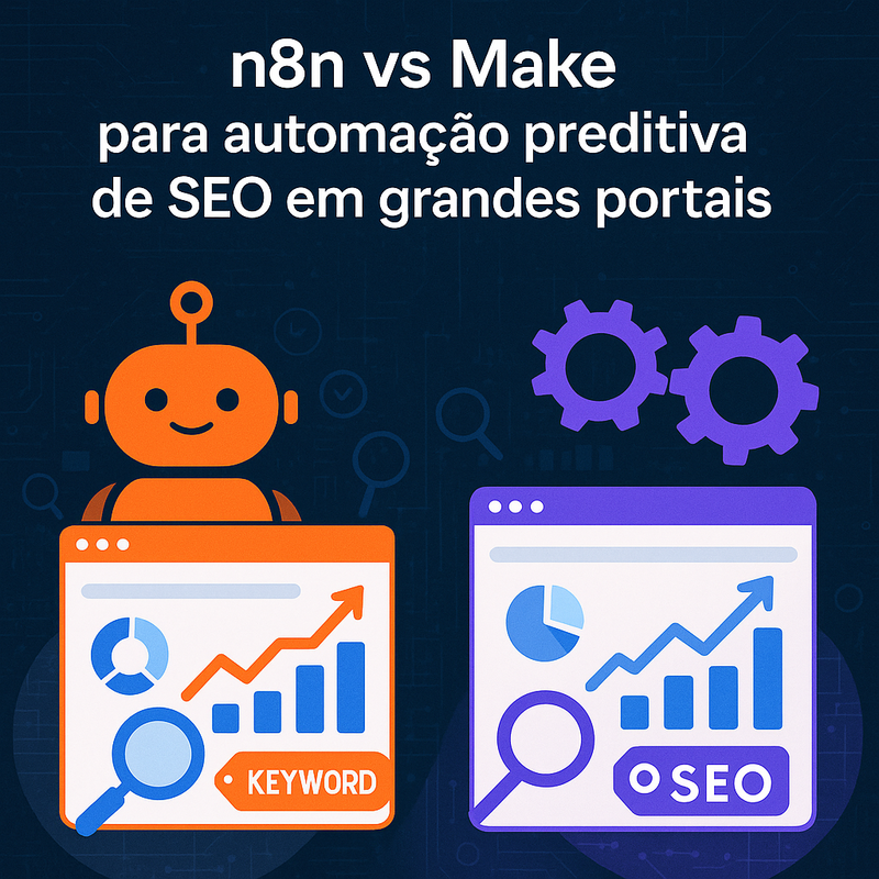 n8n vs Make para automação preditiva de SEO em grandes portais: comparação prática