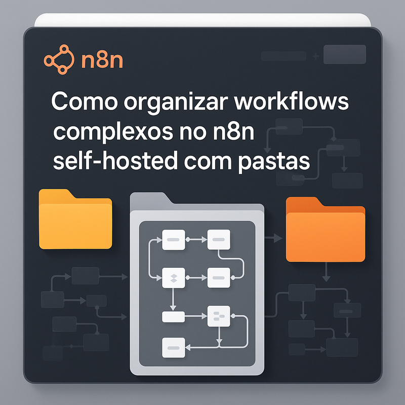 Como organizar workflows complexos no n8n self-hosted com pastas