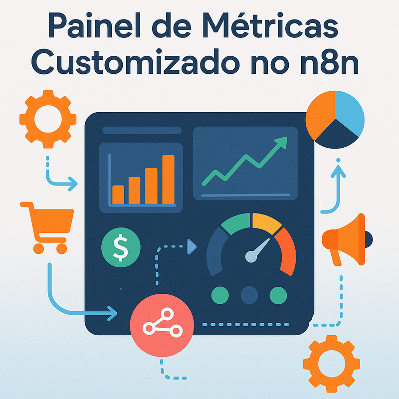 Como criar um painel de métricas customizado no n8n para vendas e marketing