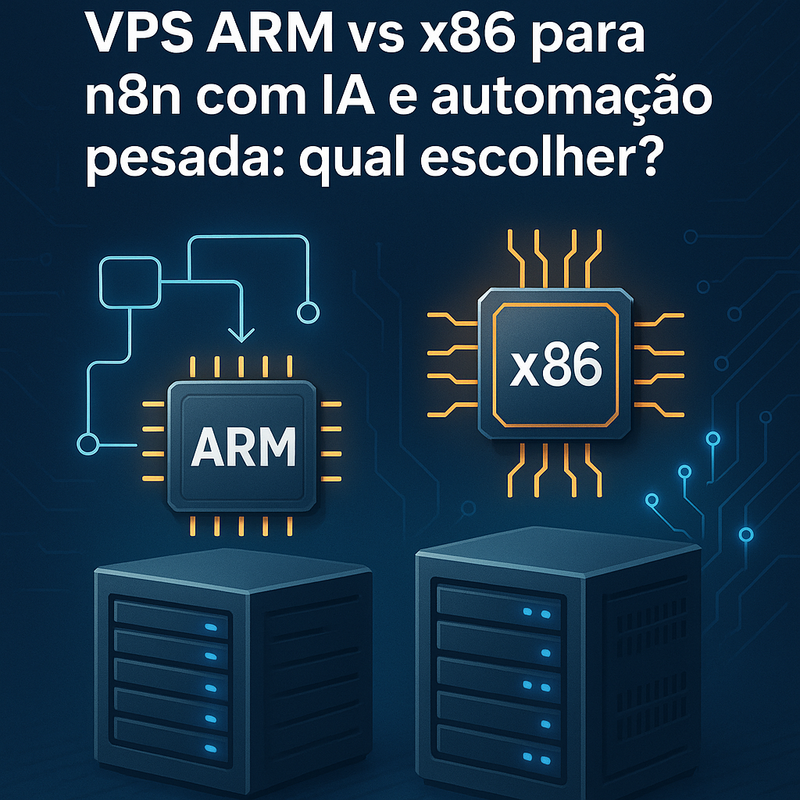 VPS ARM vs x86 para n8n com IA e automação pesada: qual escolher?